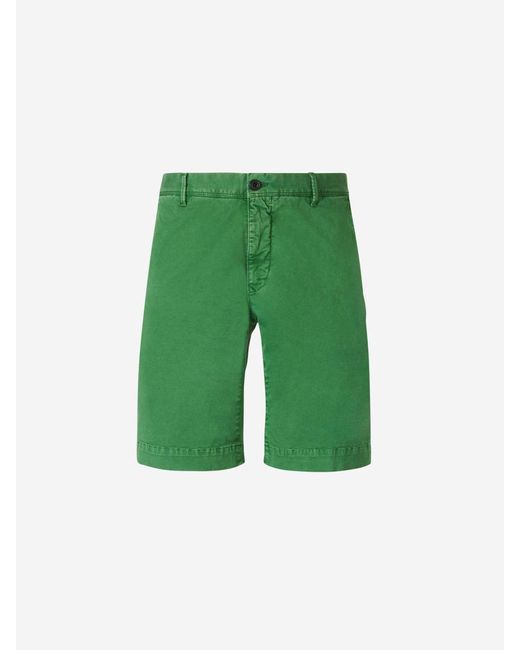 Incotex Green Casual Cotton Bermudas for men