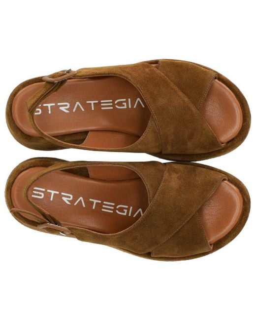 Strategia Brown Toffee Platform Sandal