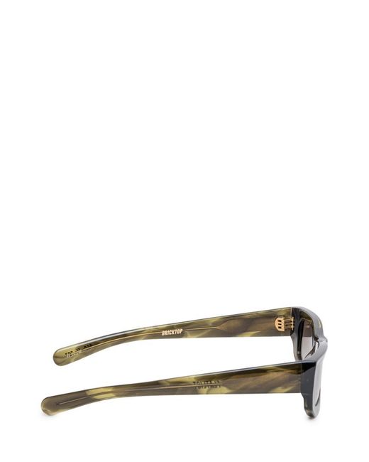 FLATLIST EYEWEAR Gray Bricktop Olive Horn Sunglasses for men