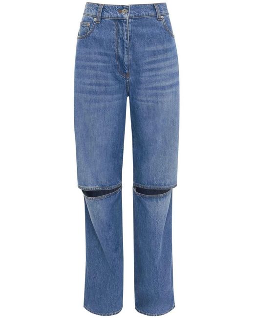 J.W. Anderson Blue Cut-out Bootcut Jeans for men