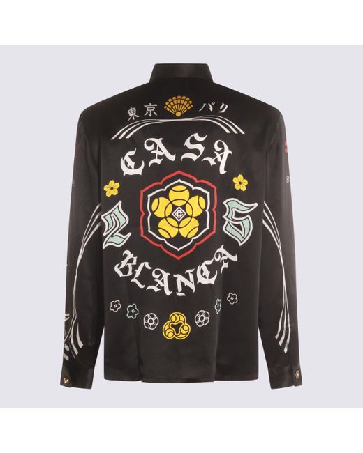 Casablanca Black Silk Shirt for men