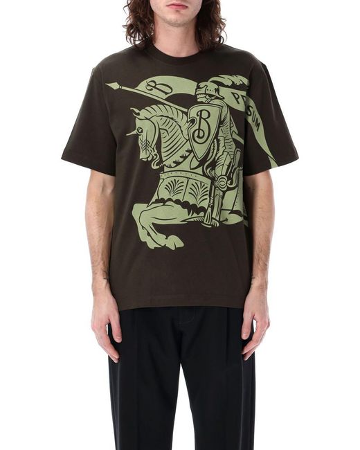 Burberry Black Ekd Cotton T-Shirt For for men