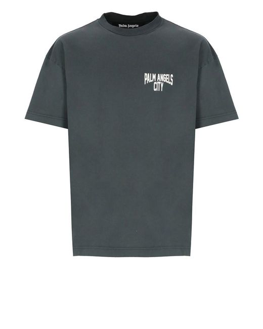Palm Angels Gray T-Shirts And Polos for men