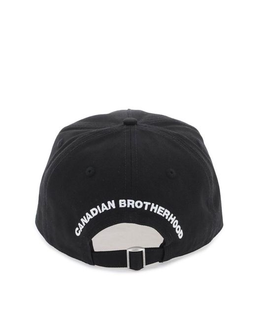 DSquared² Black Hat With Logo for men