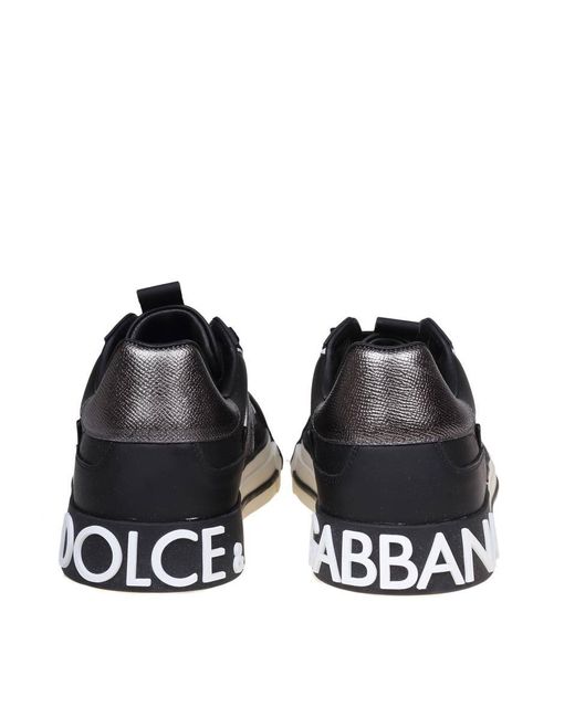 Dolce & Gabbana Black Calfskin Sneakers for men