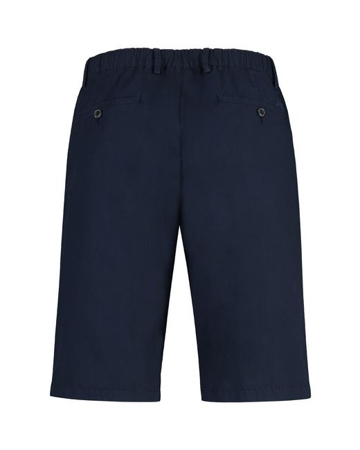 Paul & Shark Blue Cotton Bermuda Shorts for men