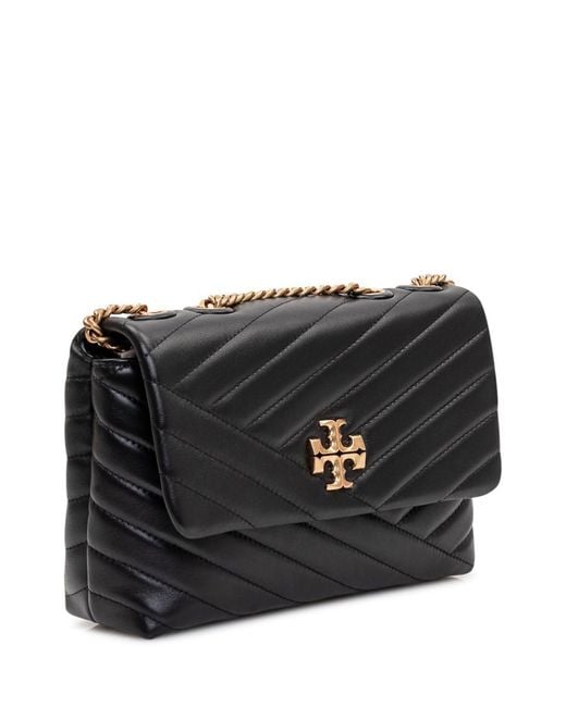 Tory Burch Black Kira Chevron Small Shoulder Bag