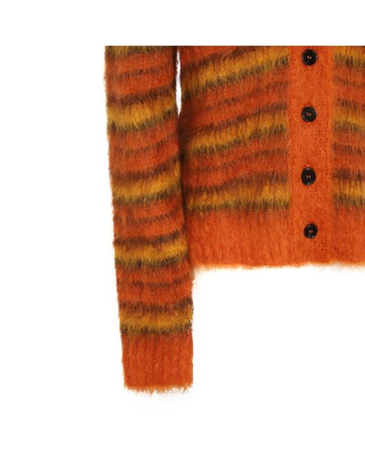 Marni Burnt Orange Mohair Blend Knitwear for men