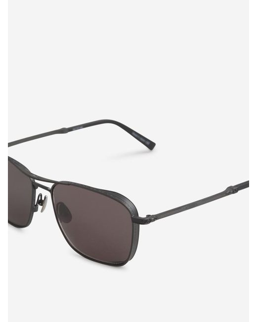 Matsuda Gray Rectangular Sunglasses M3135 for men