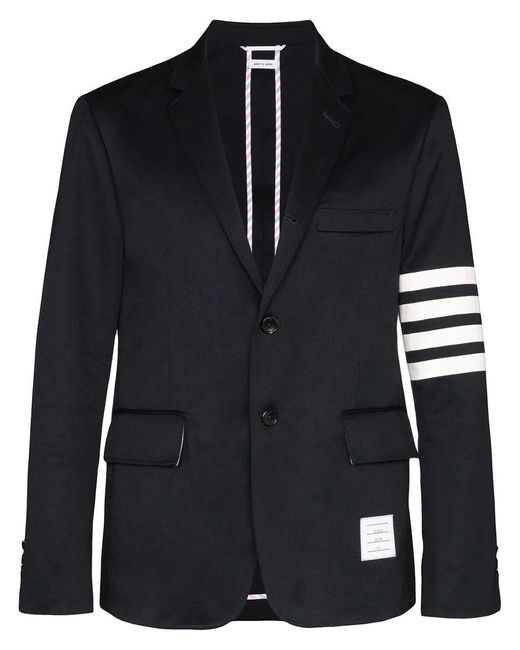 Thom Browne Black 4-Bar Sports Jacket for men