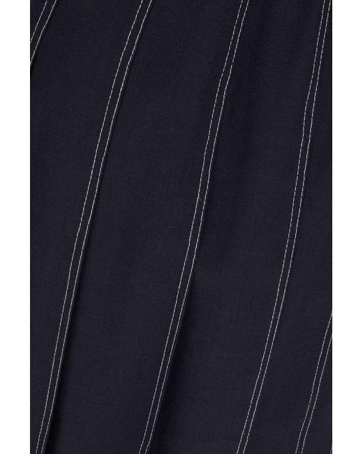 Thom Browne Blue Mini Pleated Skirt