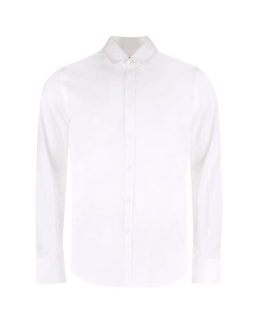 Canali White Cotton Shirt for men
