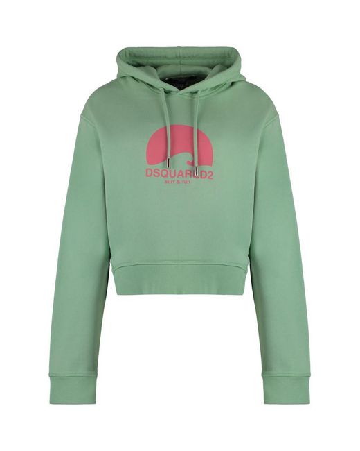 DSquared² Green Cotton Hoodie