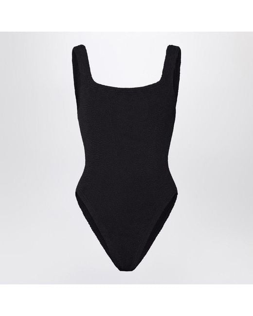 Hunza G Black Square One-Piece Swimsuit