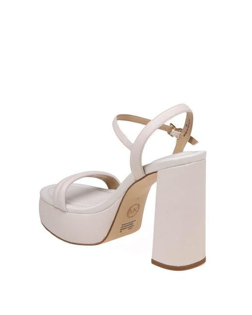 Michael Kors White Leather Sandal