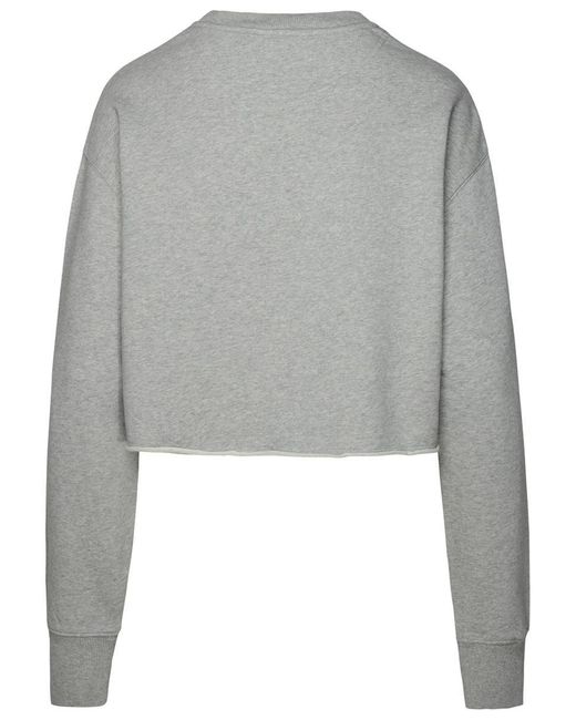 Stella McCartney Gray 's-wave' Grey Organic Cotton Sweatshirt
