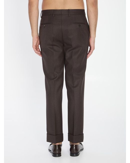 Burberry Gray Tailored Wool Trousers for men