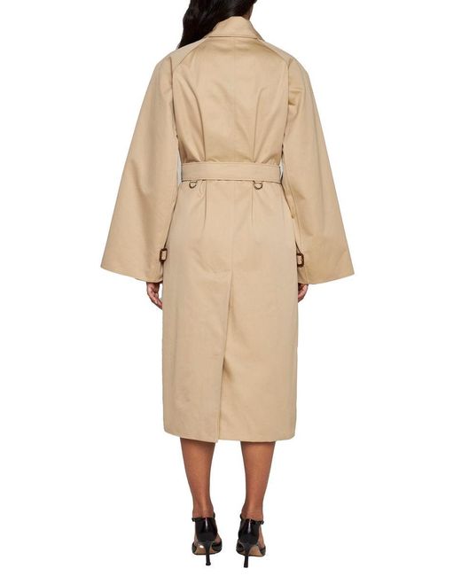 Burberry Natural Trench Coat With Cape Lined Sleeves