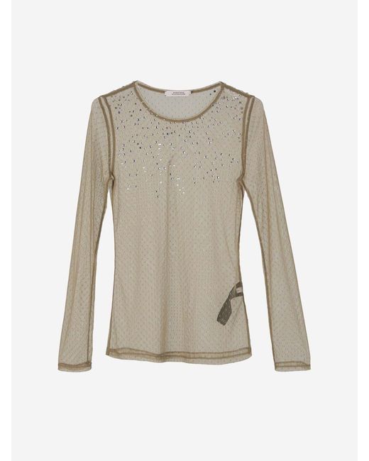Dorothee Schumacher White Sheer Sparkles Top