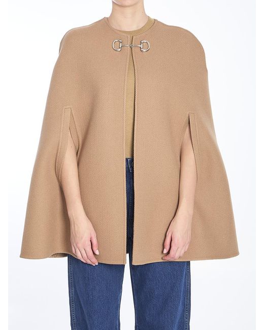 Gucci Blue Wool And Cashmere Cape