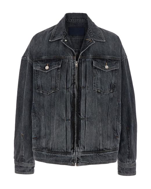 Juun.J Black Jacket With Wide Notched Revers And Dropped Shoulders for men