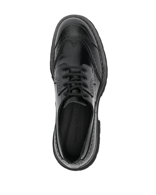 Alexander McQueen Black Leather Shoes for men