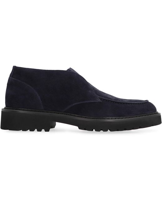 Doucal's Blue Suede Desert Boots for men