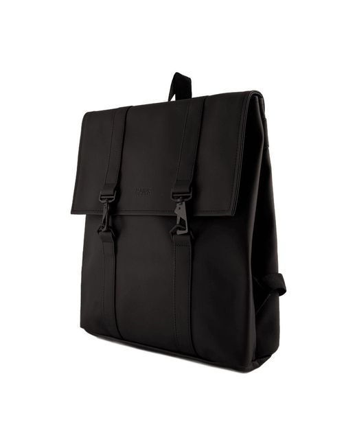 Rains Black Msn Mini Backpack