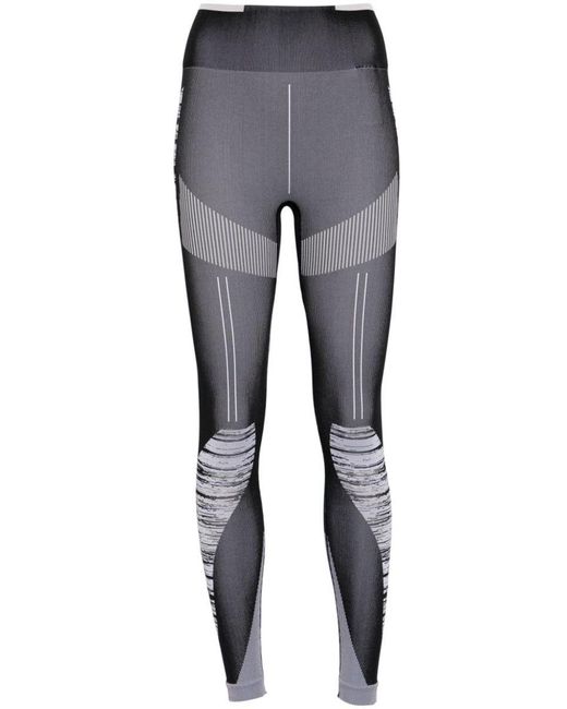 Adidas By Stella McCartney Gray Graphic-print Yoga leggings