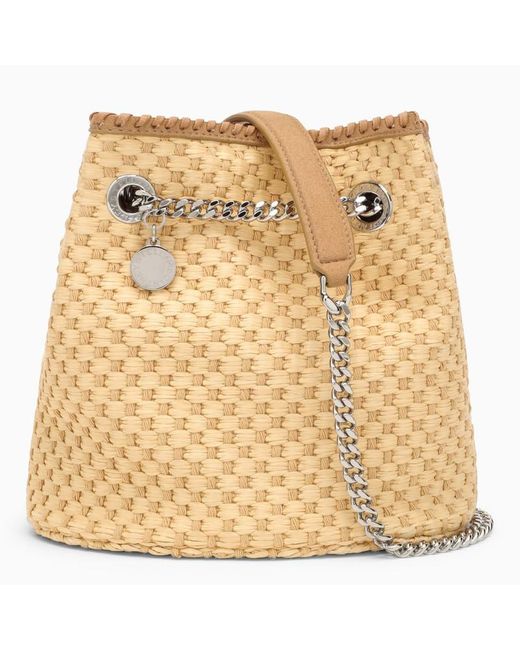 Stella McCartney Metallic Falabella Raffia Bucket Bag