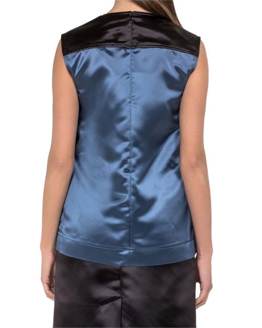 Calvin Klein Blue 205W39Nyc Satin Top With Buttons