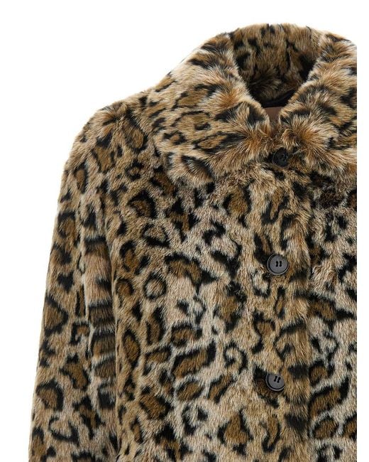Twinset Multicolor Animalier Coat