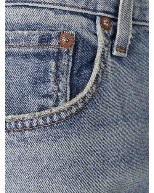 Agolde Blue Curtis Straight Jeans for men
