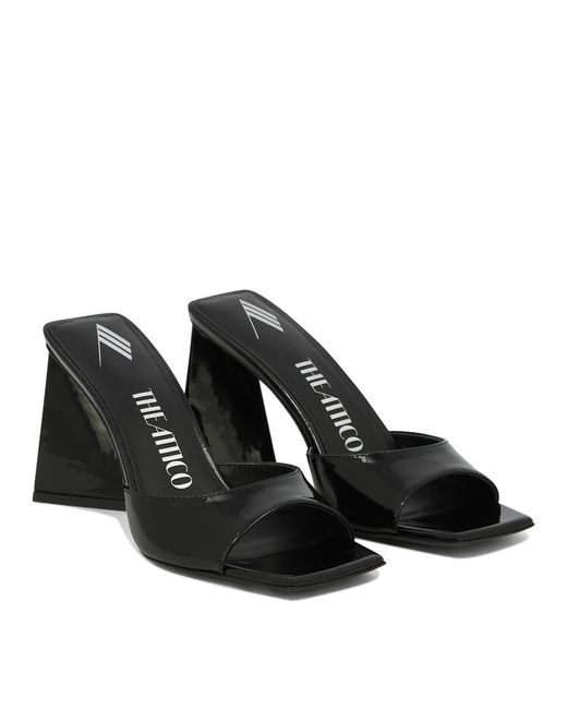 The Attico Black "mini Devon" Sandals