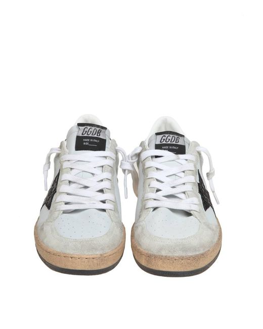 Golden Goose Deluxe Brand White Leather And Suede Sneakers for men