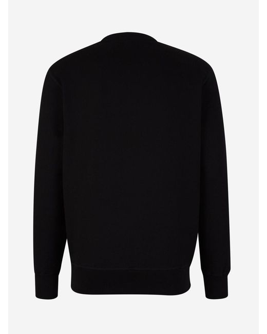 Alexander McQueen Black Embroidered Cotton Sweatshirt for men