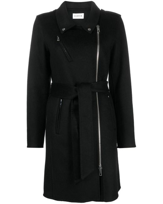 P.A.R.O.S.H. Black Double-breasted Wool Coat