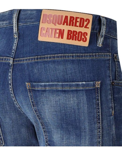 DSquared² Blue Skater Medium Washed Jeans for men