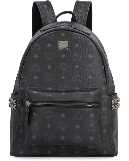 MCM Black Visetos Stark Side Studs Backpack