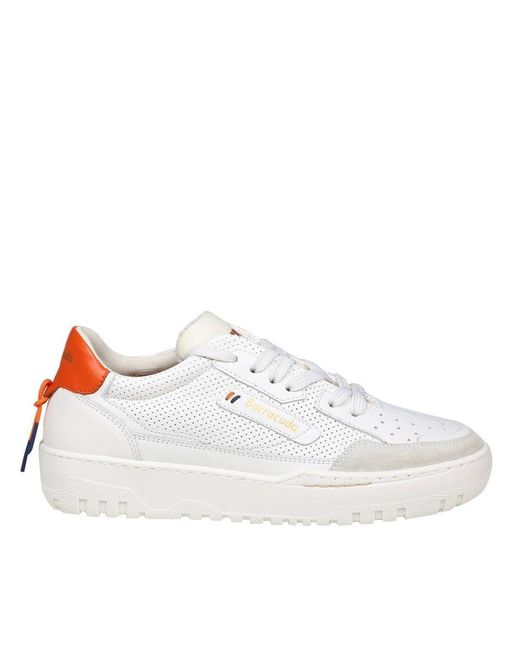 Barracuda Sneakers In Leather And Fabric in White | Lyst