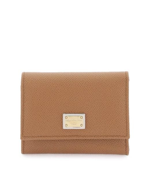 Dolce & Gabbana Brown French Flap Wallet