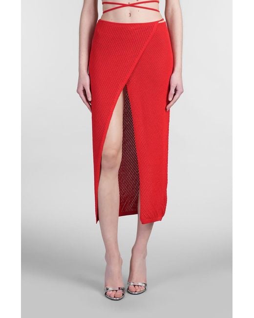 Laneus Red Skirt