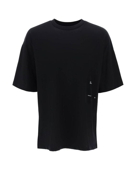OAMC Black Silk Patch T-Shirt With Eight for men