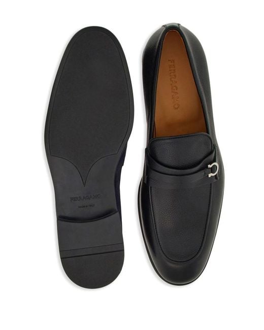 Ferragamo White Moccasin With Gancini Ornament for men