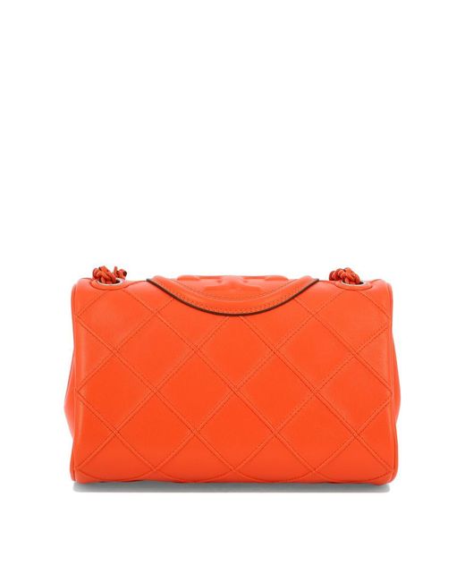 Tory Burch Orange Fleming Soft Small Convertible Shoulder Bag