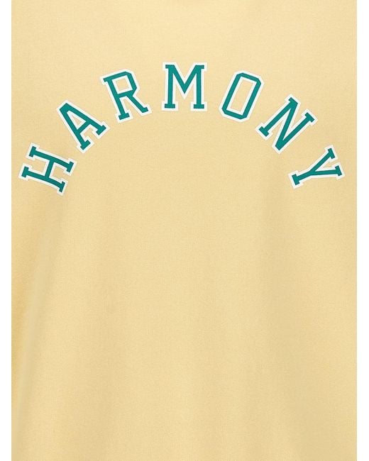 Harmony Yellow 'sael Varsity' Sweatshirt for men