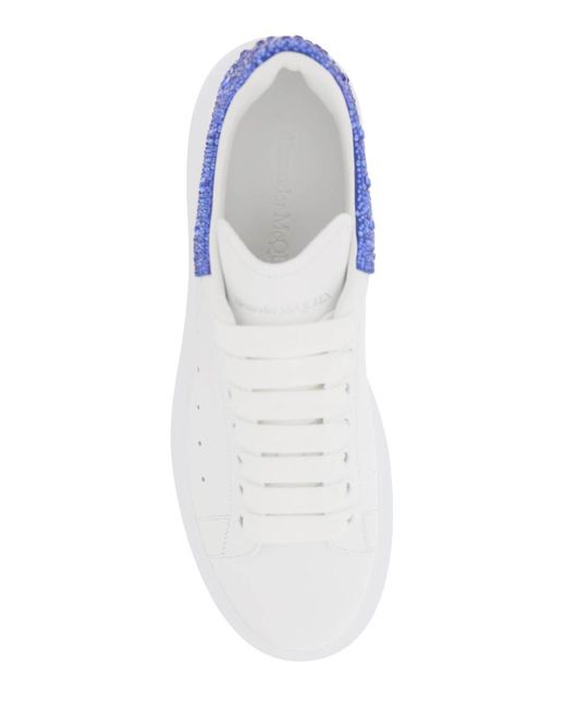 Alexander McQueen White 'Oversize' Sneakers With Crystals