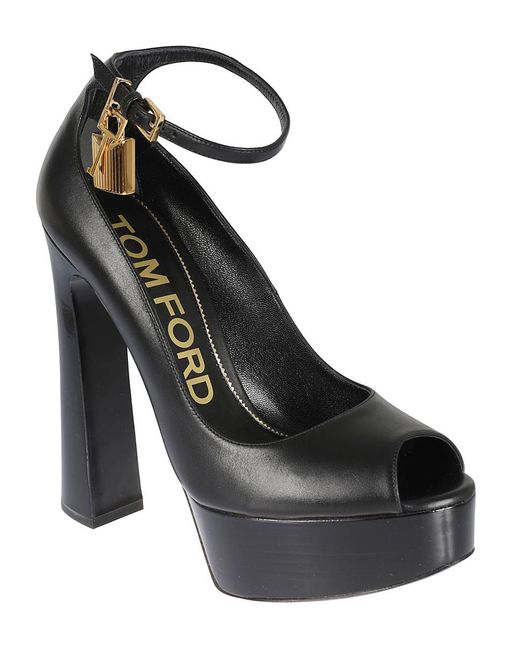 Tom Ford Black Platform Sandals