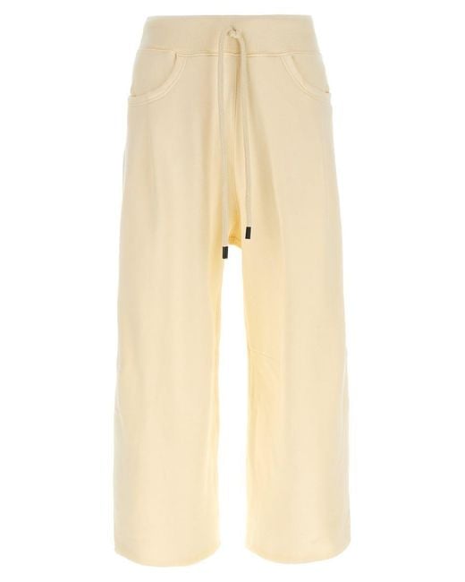 R13 Natural Crop Style Fleece Cotton Joggers