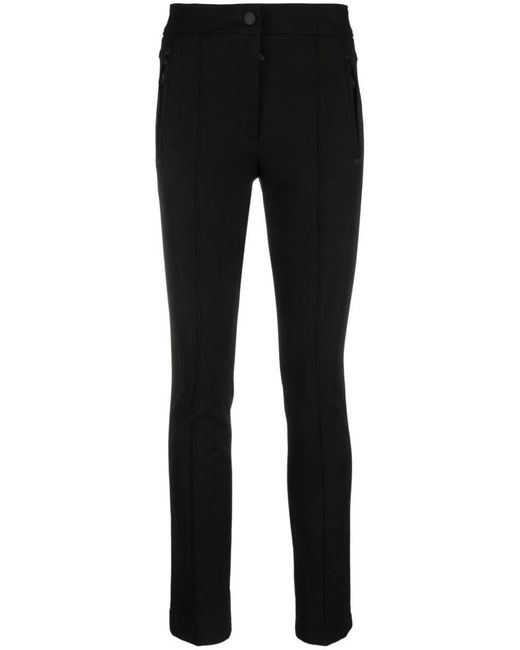 Moncler Black Logo-patch Mid-rise Trousers